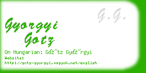 gyorgyi gotz business card